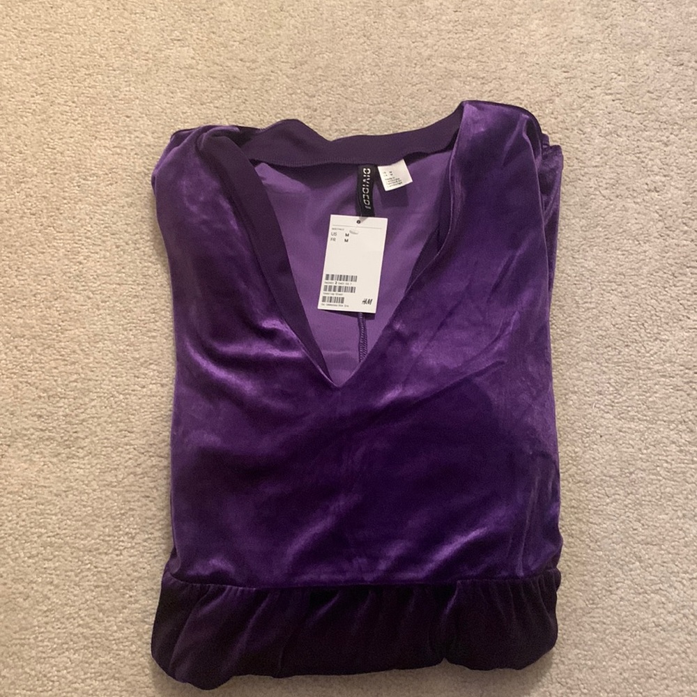 NWT Purple velvet dress